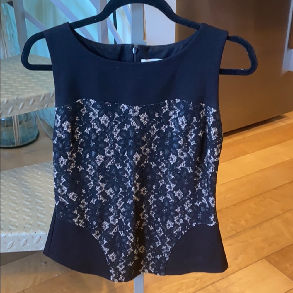 Graham & Spencer Black / Nude Lace Tank